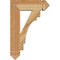Ekena Millwork Merced Arts & Crafts Rough Sawn Bracket, Western Red Cedar, 4"W x 16"D x 24"H BKT04X16X24MRC03RWR - alternate 2